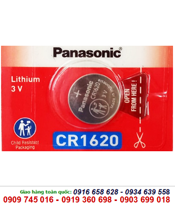 Panasonic CR1620; Pin 3v lithium Panasonic CR1620 chính hãng Made in Indonesia